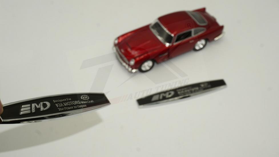 Kia Motors MD Logo Yan Çamurluk 3M 3D Krom Metal Logo Arma