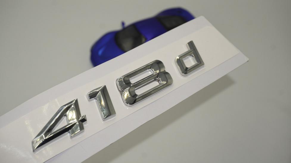 Bmw 418d Bagaj Krom Metal 3M 3D Yazı Logo