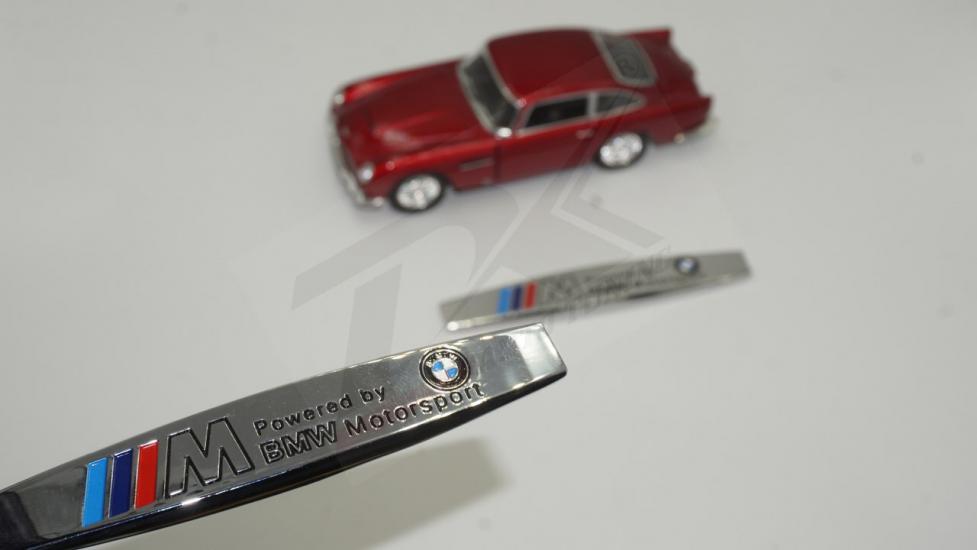 Bmw M Motorsport Logo Yan Çamurluk 3M 3D Krom Metal Logo Arma