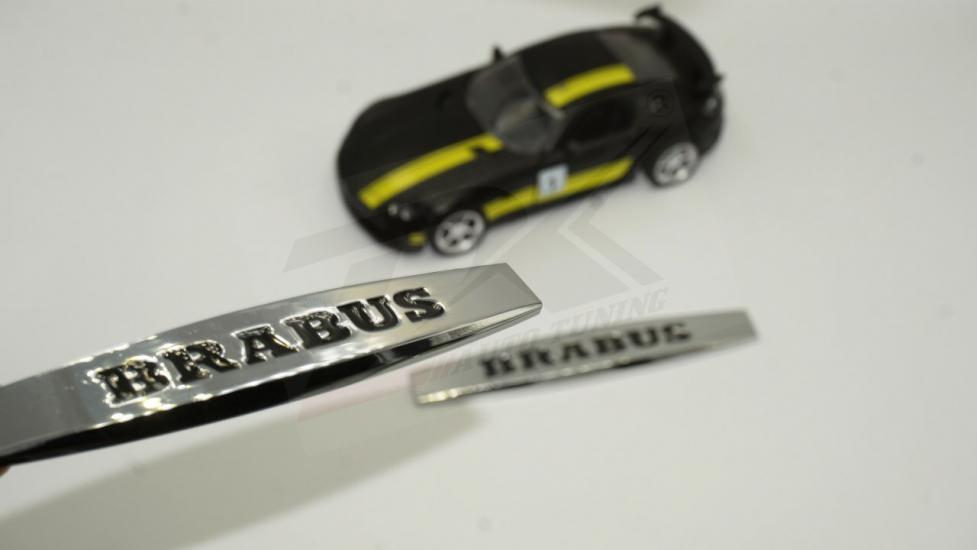 Mercedes Benz Brabus Logo Yan Çamurluk 3M 3D Krom Metal Logo Arma