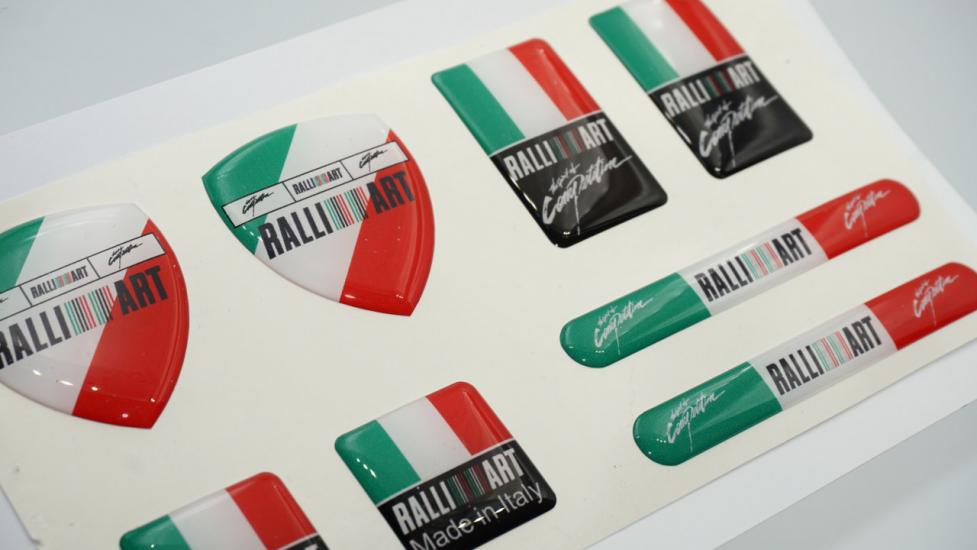 Mitsubishi Ralli Art İtaly Sports Logo Damla Silikon Grup Sticker