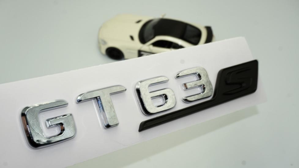 DK Benz GT 63S Bagaj Siyah Krom ABS 3M 3D Yazı Logo