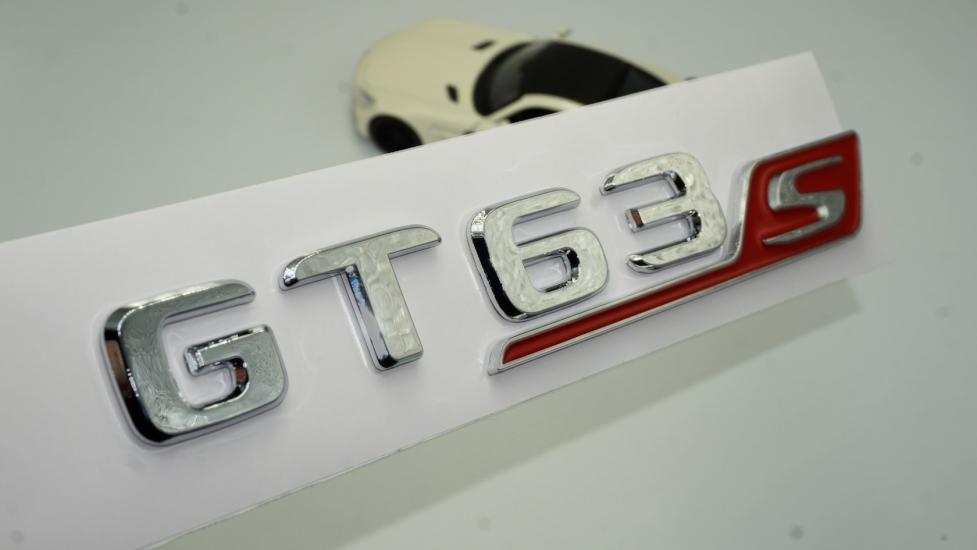 DK Benz GT 63S Bagaj Kırmızı Krom ABS 3M 3D Yazı Logo