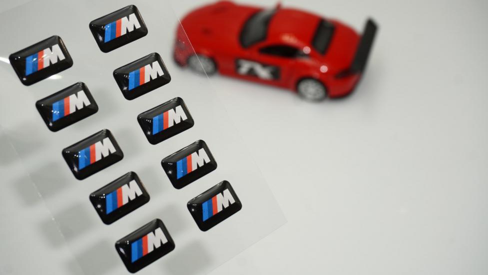 Bmw M Logo 3D Cam Açma Torpido Konsol Ayna Çıkartma Seti