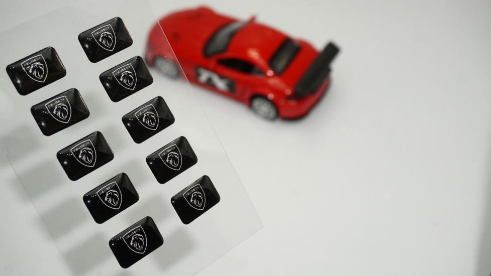 Peugeot Yeni Nesil Logo 3D Cam Açma Torpido Konsol Ayna Çıkartma Seti