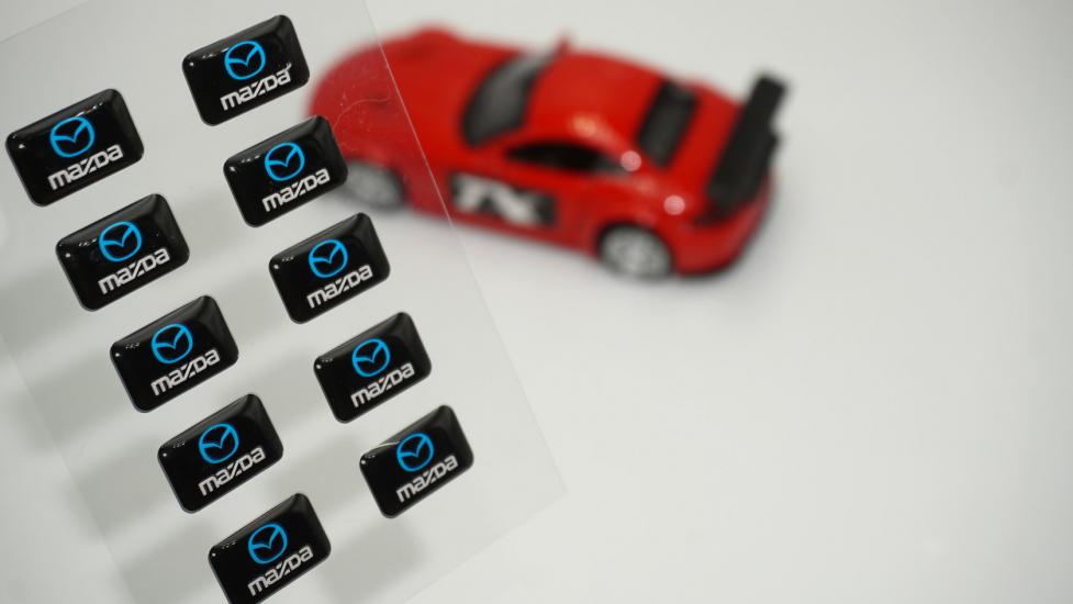Mazda Logo 3D Cam Açma Torpido Konsol Ayna Çıkartma Seti