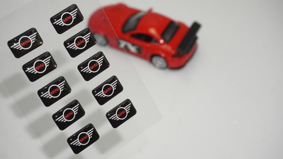 Mini Cooper Yeni Nesil Logo 3D Cam Açma Torpido Konsol Ayna Çıkartma Seti