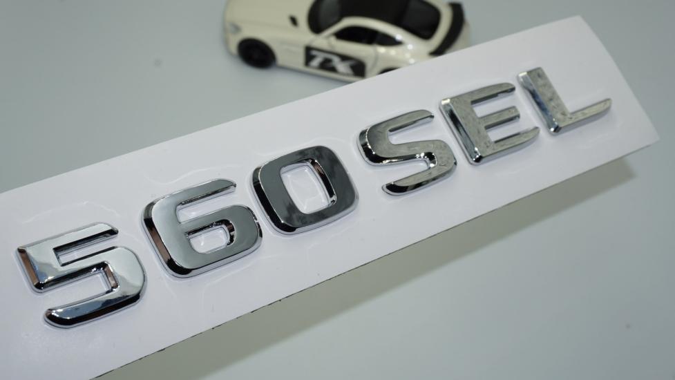 DK Tuning 560 SEL Bagaj Krom ABS 3M 3D Yazı Logo Benz İle Uyumlu