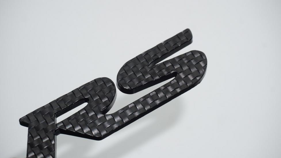 DK Tuning RS Karbon Desen Bagaj 3M 3D Siyah Metal Logo Amblem