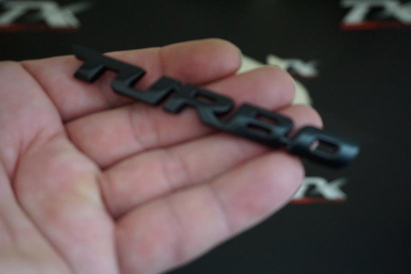 Turbo Bagaj Siyah Metal 3M 3D Bagaj Yazı Logo K