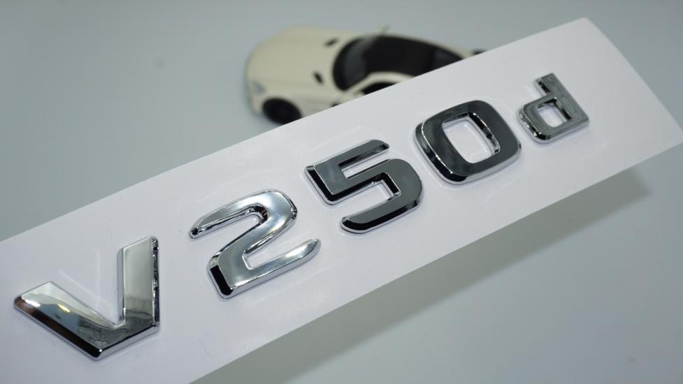 DK Tuning V 250d Bagaj Krom ABS 3M 3D Yazı Logo Benz İle Uyumlu