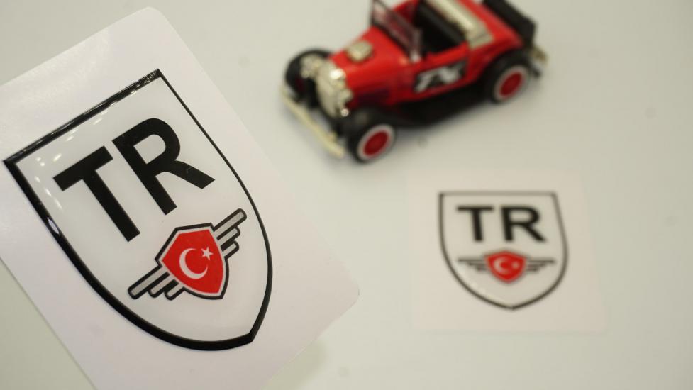 TR Türkiye Logo Damla Silikon Sticker 2 Li Set