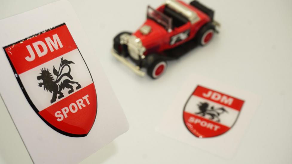 Jdm Sport Logo Damla Silikon Sticker 2 Li Set