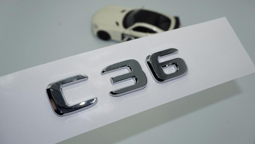 DK Tuning C36 Bagaj Krom ABS 3M 3D Yazı Logo Benz İle Uyumlu