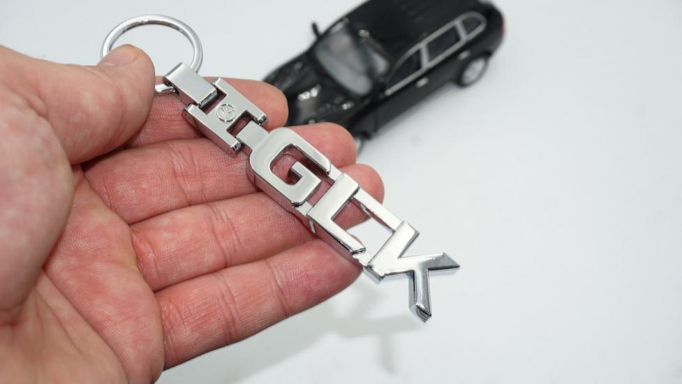 Mercedes Benz GLK Series Logo Çift Yön Krom Metal Stil Anahtarlık