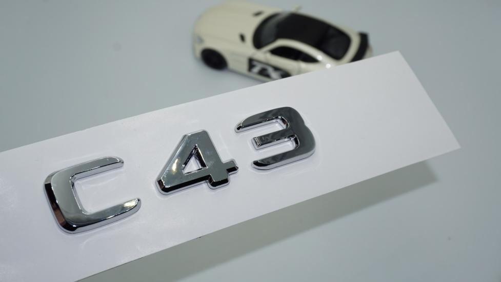 DK Tuning C43 Bagaj Krom ABS 3M 3D Yazı Logo Benz İle Uyumlu