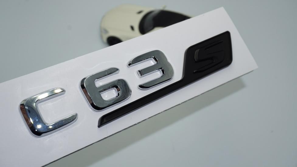 DK Tuning C 63S Bagaj Siyah Krom ABS 3M 3D Yazı Logo Benz İle Uyumlu