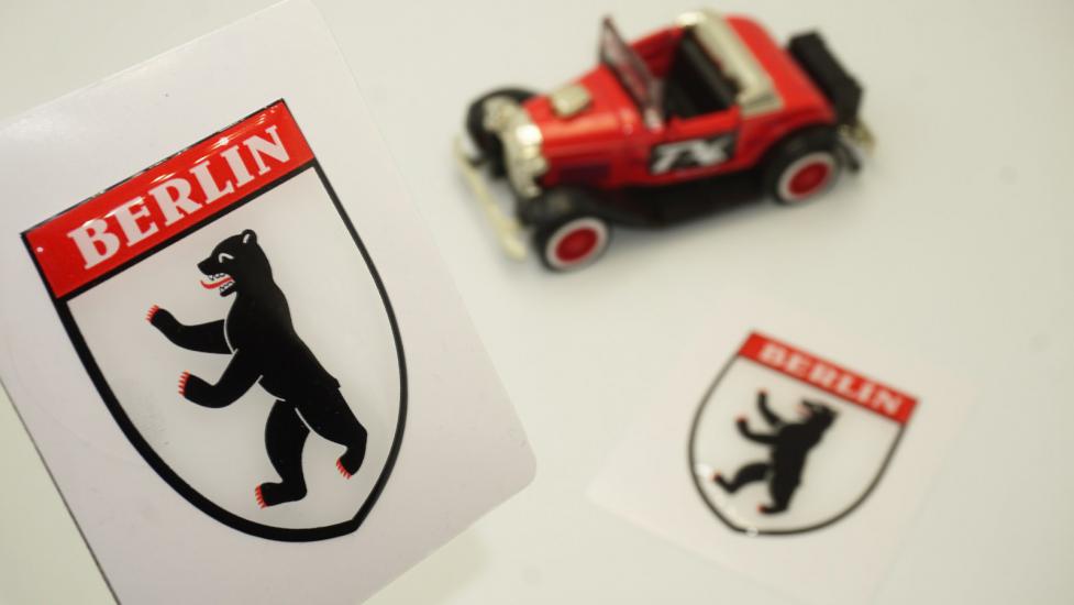 Berlin Logo Damla Silikon Sticker 2 Li Set