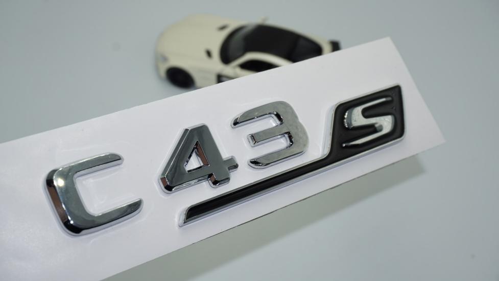 DK Tuning C43S Bagaj Krom Siyah ABS 3M 3D Yazı Logo Benz İle Uyumlu