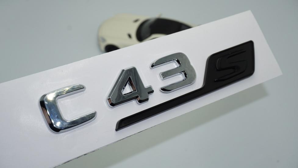DK Tuning C43S Bagaj Siyah Krom ABS 3M 3D Yazı Logo Benz İle Uyumlu