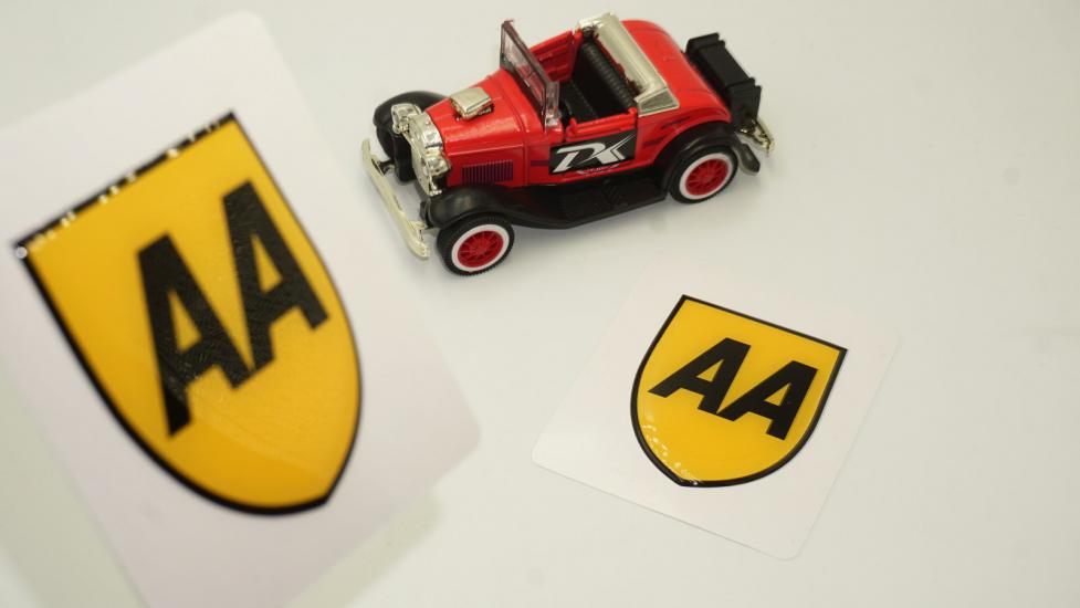 AA Logo Damla Silikon Sticker 2 Li Set