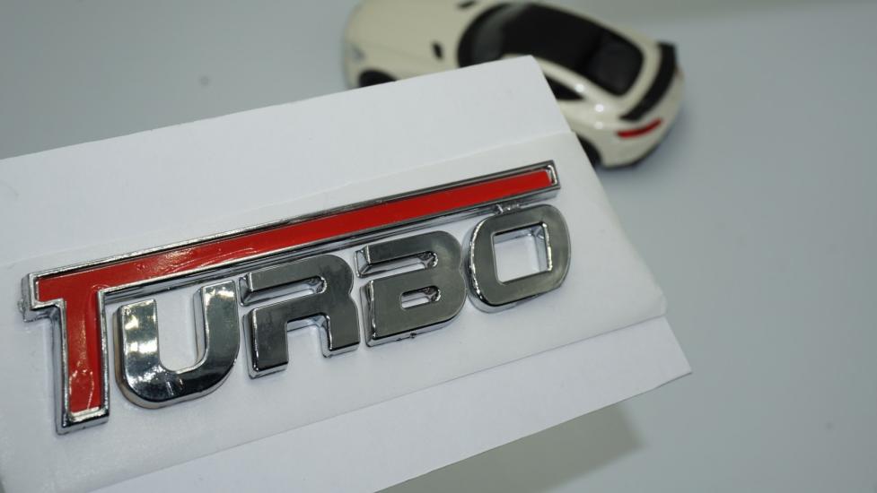 DK Tuning Opel Turbo Bagaj Krom Kırmızı ABS 3M 3D Bagaj Yazı Logo