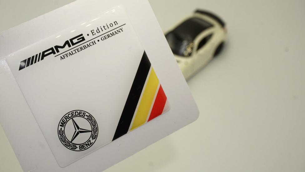 Mercedes Benz AMG Affalterbach Logo Damla Silikon Plaka Logo Arma Amblem Yeni Stil