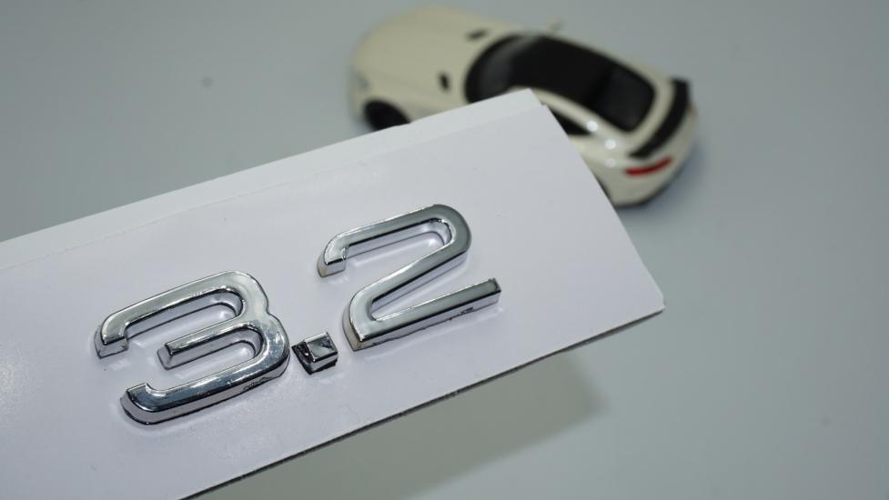 DK Tuning Audi 3.2 A3 A4 A6 A5 A7 A8 Bagaj Krom ABS 3M 3D Yazı Logo