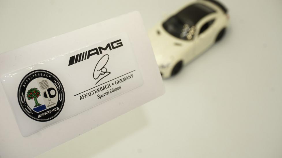 Mercedes Benz AMG Affalterbach Logo Damla Silikon Plaka Logo Arma Amblem Yeni Stil