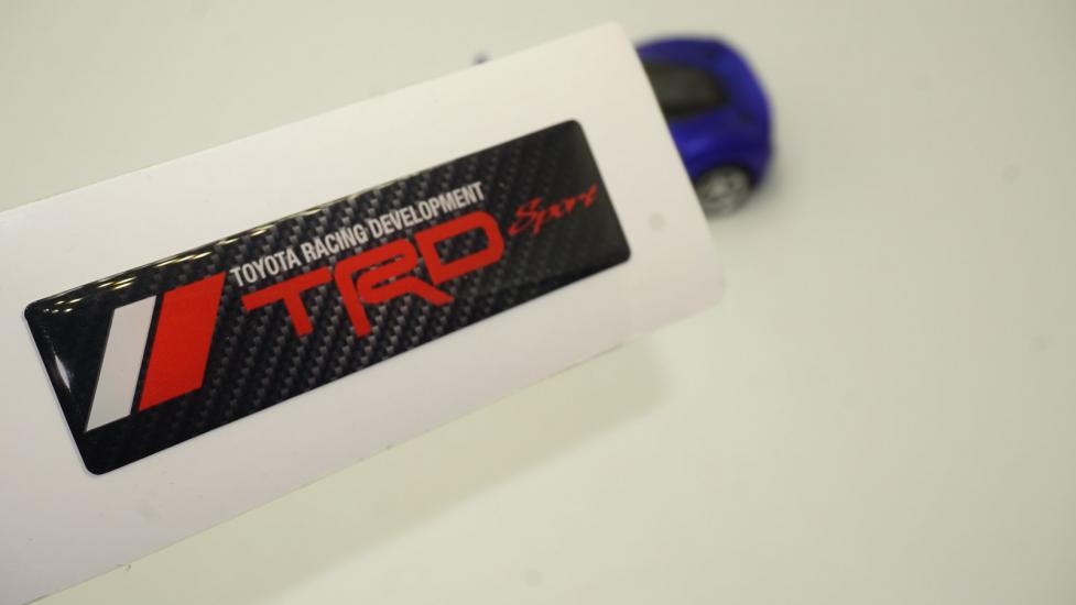 Toyota TRD Sport Logo Karbon Desen Damla Silikon Plaka Logo Arma Amblem Yeni Stil