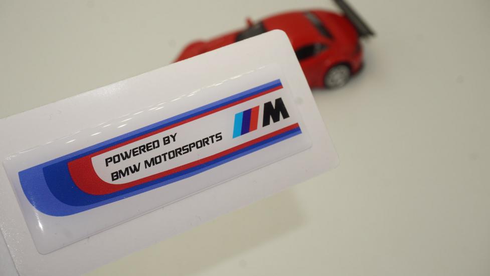 Bmw M Powered By Logo Motor Kapağı Damla Silikon Plaka Logo Arma Amblem Yeni Stil