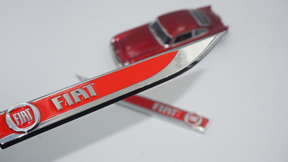 Fiat Logo Çamurluk Yanı Krom Metal Bıçak Logo