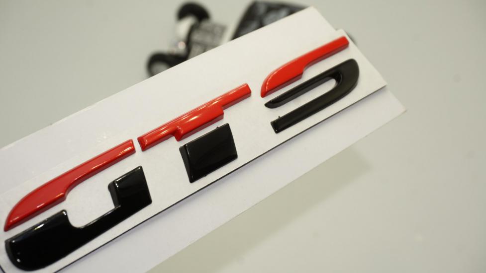 Volkswagen Scirocco GTS Bagaj Siyah Kırmızı Metal 3M 3D Bagaj Yazı Logo