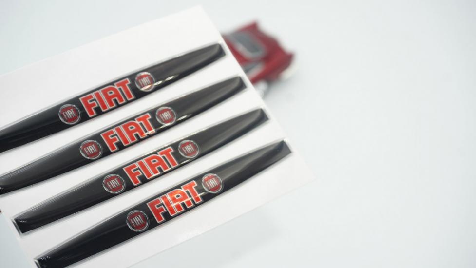 Fiat Logo Kapı Kolu 4 Lü Damla Desen Sticker Set