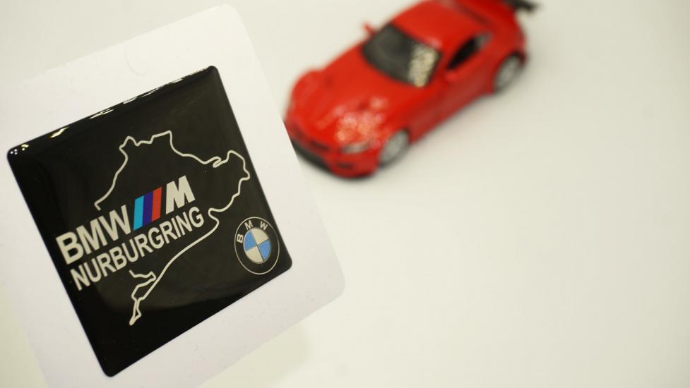 Bmw M Nurburgring Logo Metalize Damla Silikon Plaka Logo Arma Amblem Yeni Stil