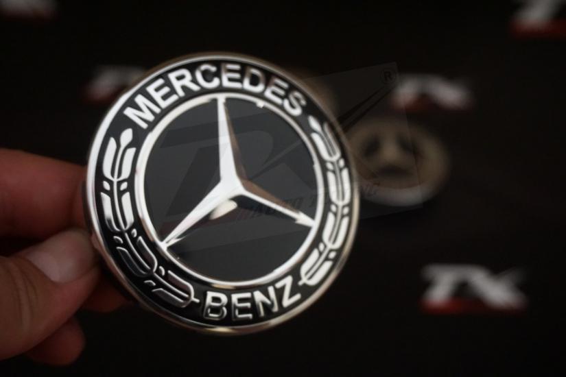 Mercedes Benz Siyah Yeni Nesil Jant Göbeği Kapağı 75mm