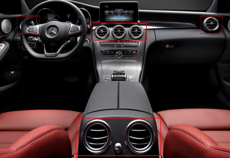 Mercedes Benz AMG Kalorifer Çıkış Metal 3M Halkaları