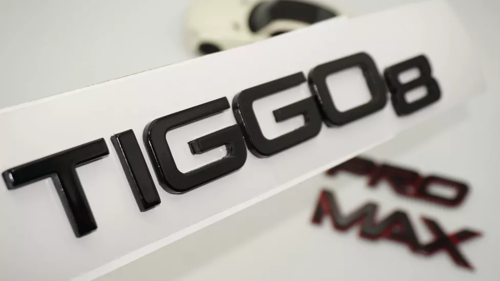 DK Tuning Chery Tiggo 8 Pro Max Bagaj Kırmızı Siyah ABS Yazı Logo Amblem