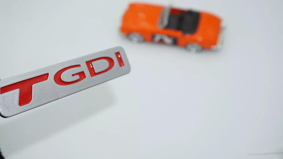 DK Tuning Hyundai TGDi Gri Kırmızı ABS Bagaj Logo Arma Amblem