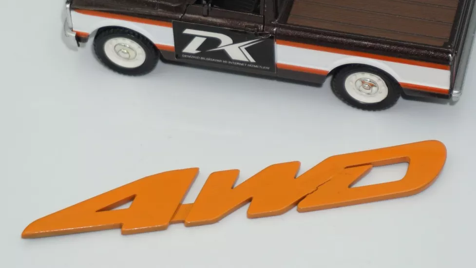 DK Tuning Arazi Off Road 4WD Turuncu ABS Yazı Logo Amblem