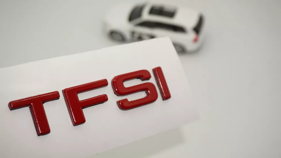 DK Tuning Audi TFSİ Kırmızı ABS Bagaj Yazı Logo Arma