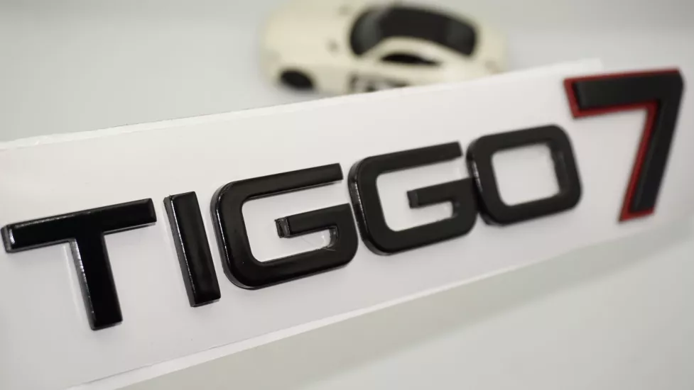 DK Tuning Chery Tiggo 7 Bagaj Kırmızı Siyah ABS Yazı Logo Amblem