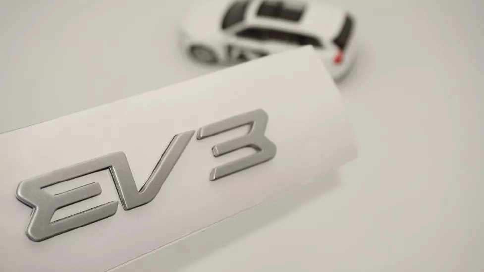 DK Tuning EV3 Yeni Nesil Bagaj Gri Yazı Logo Kia İle Uyumlu