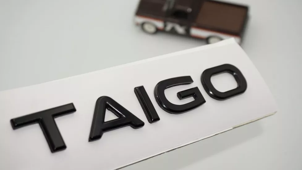 DK Tuning VW Volkswagen Taigo Bagaj Siyah Yazı Logo Amblem