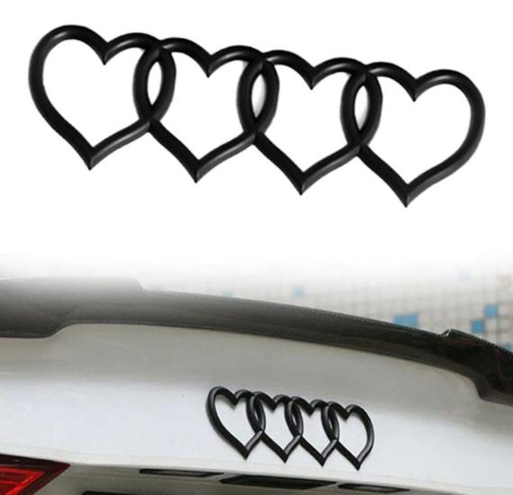 DK Tuning Audi Hearts Bagaj Siyah ABS Halka Rozet Amblem